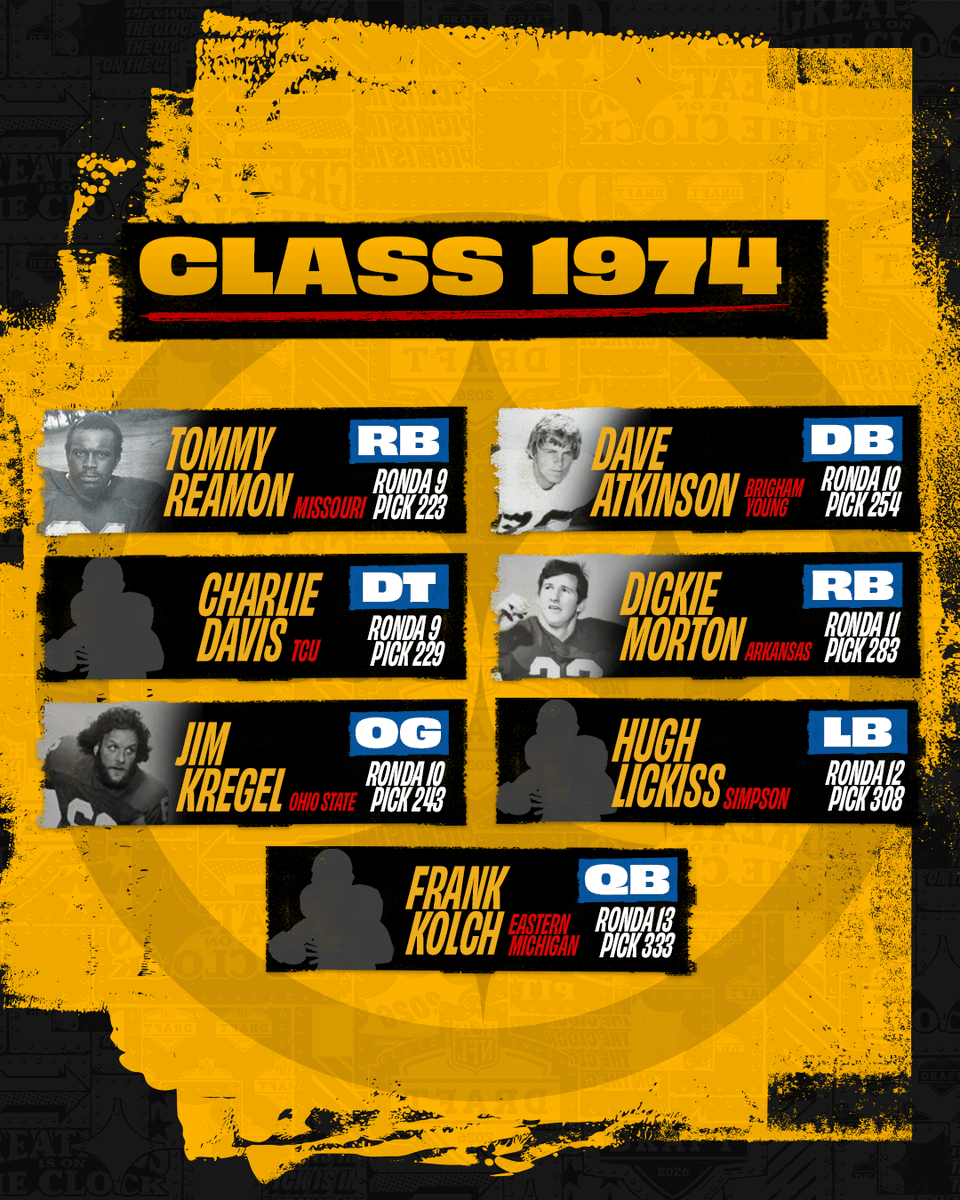 MundoNFL's tweet image. ¡EL INCREÍBLE DRAFT DE LOS STEELERS! 🤩🔝

Esta es la clase de 1974 del equipo de Pittsburgh, ¿cuál de estos es tu jugador favorito?

#MundoNFL | #HereWeGo