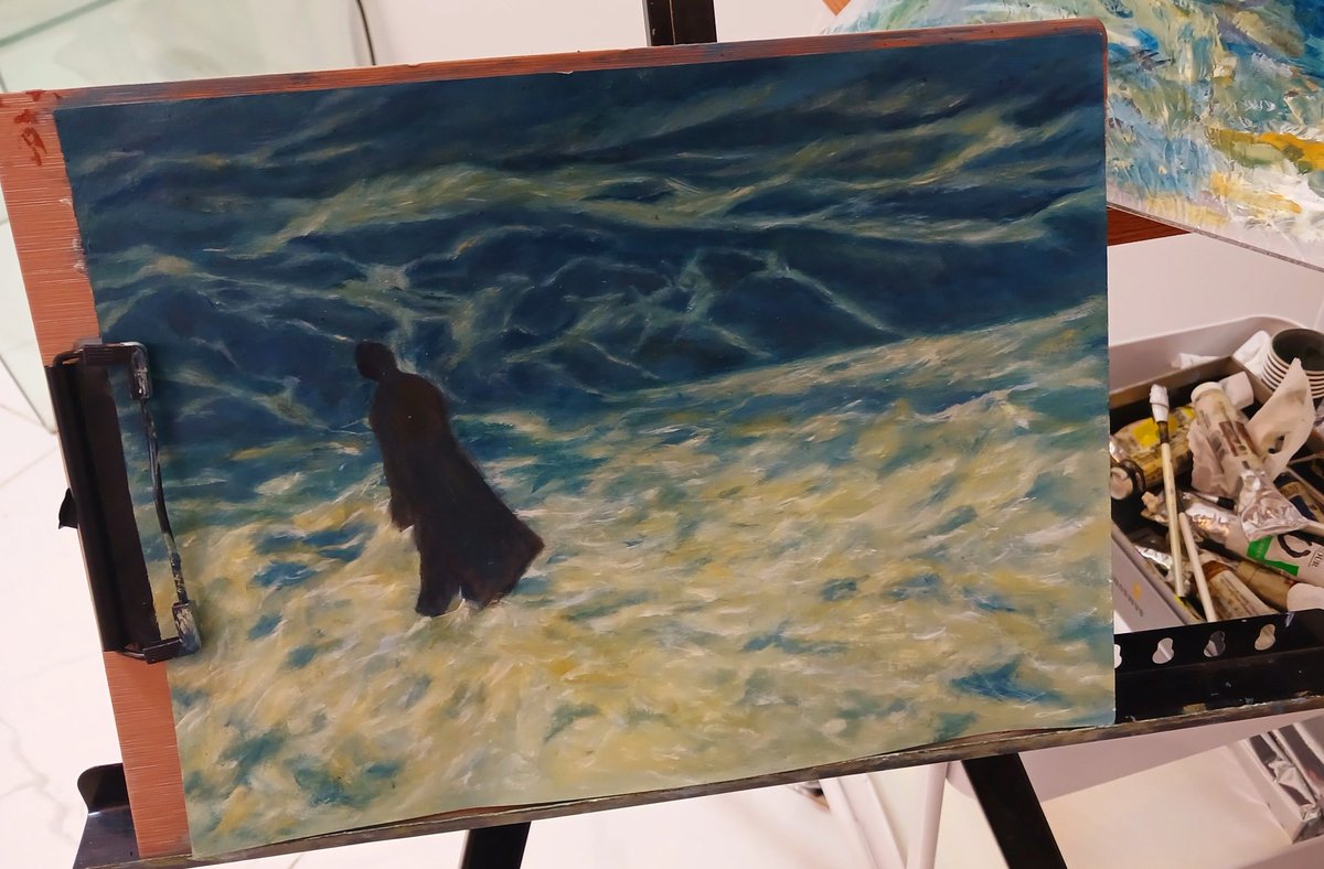 sagegreeni's tweet photo. رغبة الرحيل...
#oilpainting #sea https://t.co/4QNK9PjLne