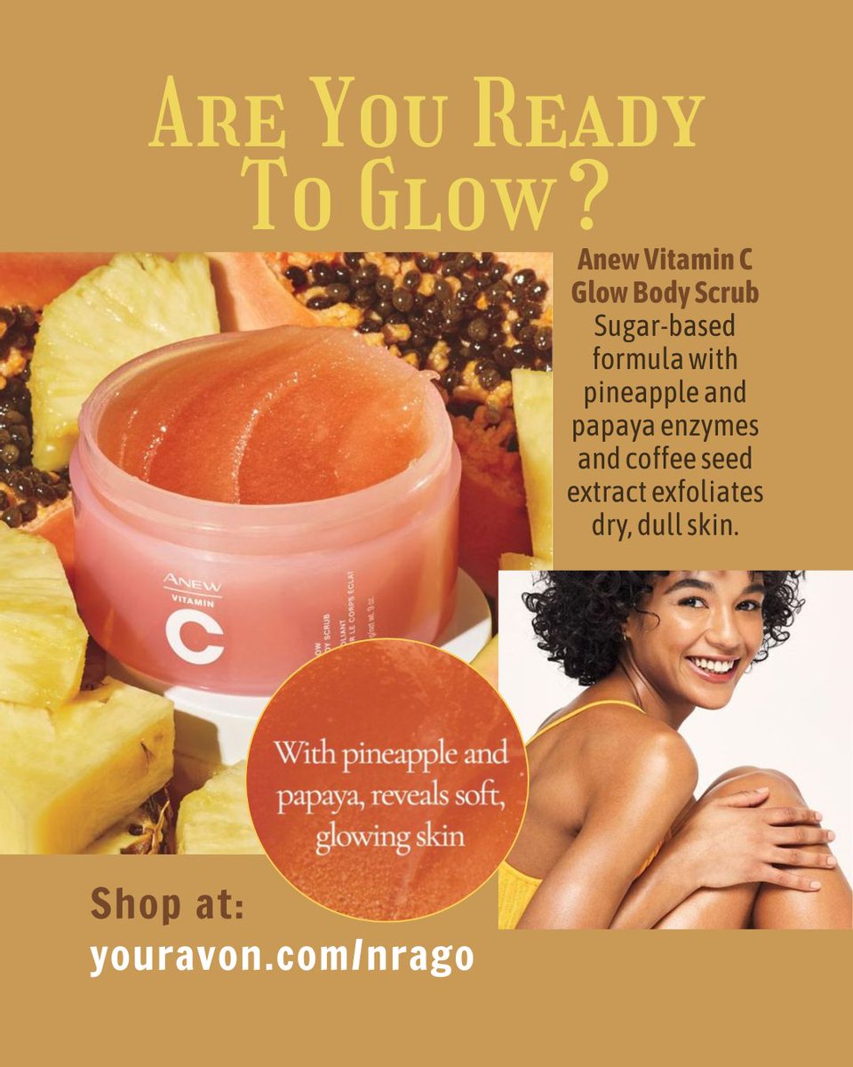 AvonLadyNJ's tweet image. ✨ Dull skin holding back your glow-up? Our Vitamin C body scrub exfoliates and visibly renews skin, practical luxury your routine needs. Your glow era starts here — are you in? bit.ly/3WBQTYm 

#SkincareRoutine #VitaminCSkin #BodyScrub