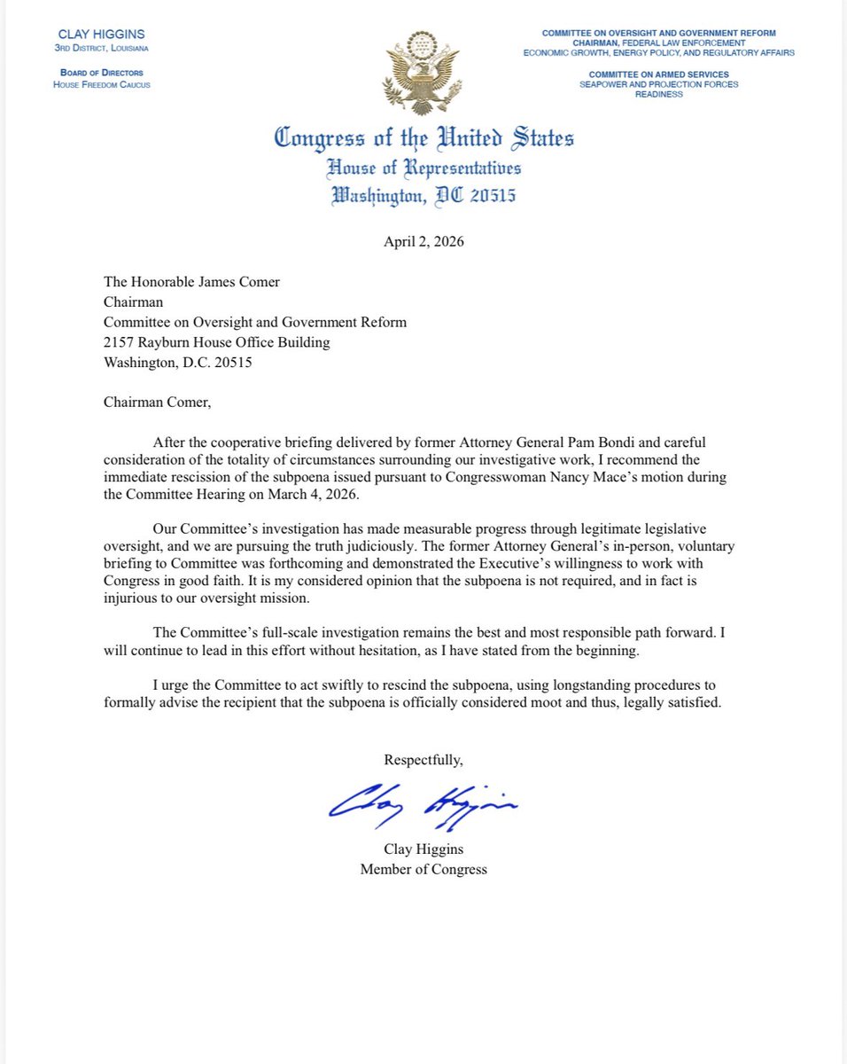Rep. Clay Higgins tweet media
