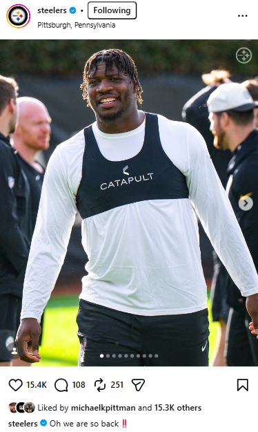 Steelersdepot's tweet image. Darnell Washington at Phase 1 sessions #Steelers #NFL