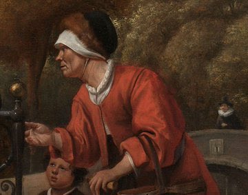 jdmccafferty's tweet image. Adolf and Catharina Croeser, known as "The Mayor of Delft and his daughter", Jan Havicksz. Steen, 1655 (Rijksmuseum)    Two years later, in 1657, Croeser stood surety for Steen, when the latter had large debts.