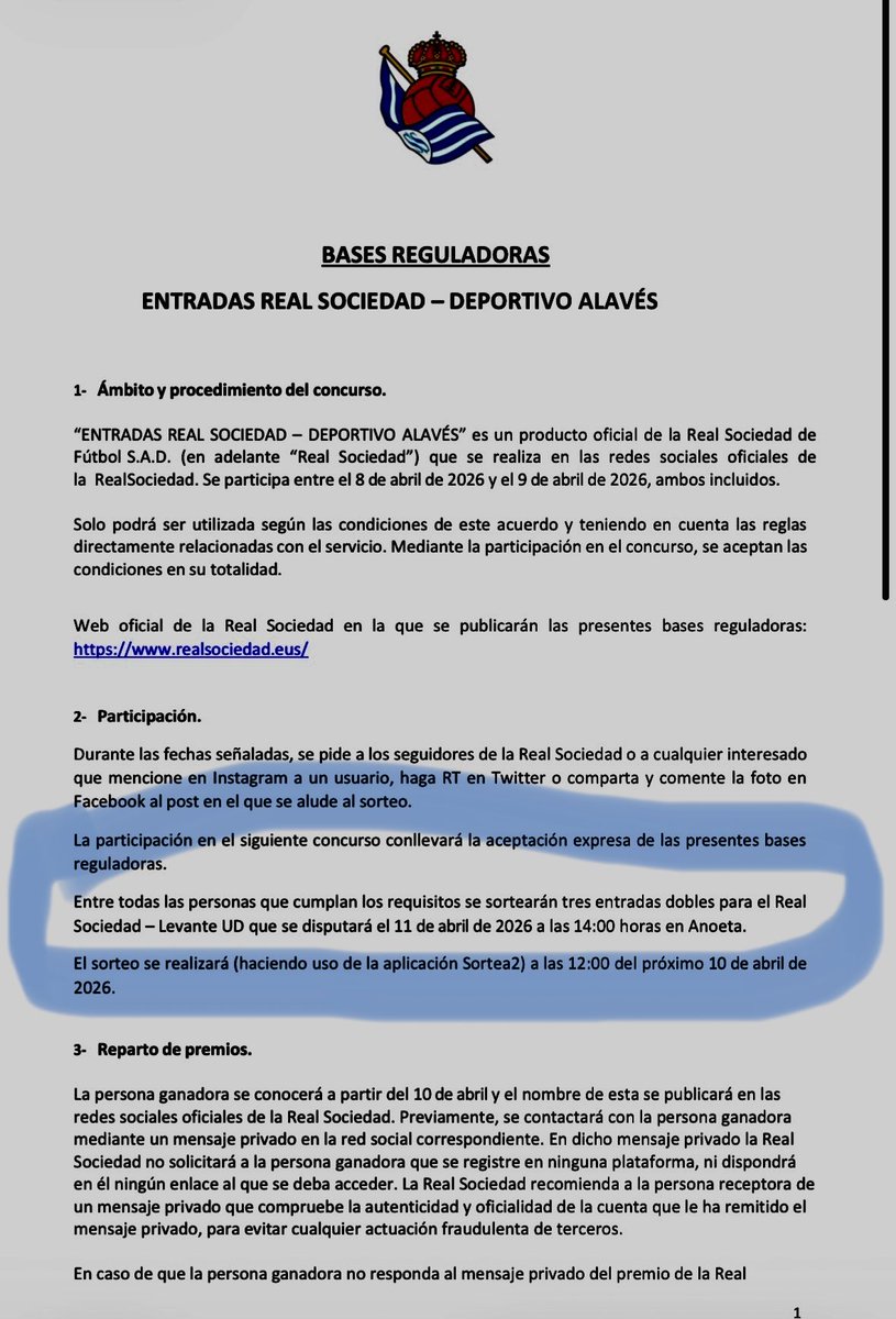 JuanRaAr's tweet photo. @RealSociedad Creo que tenéis un pequeño problema en la configuración de las condiciones del sorteo. Independientemente de eso, me apunto a acercarme a Anoeta desde Cádiz!!! https://t.co/NKpUjpkDEq