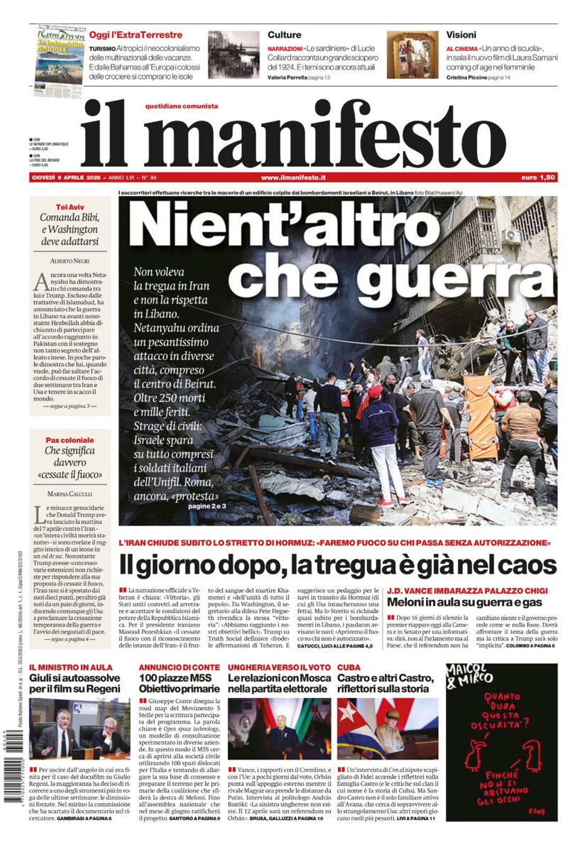 il manifesto tweet media