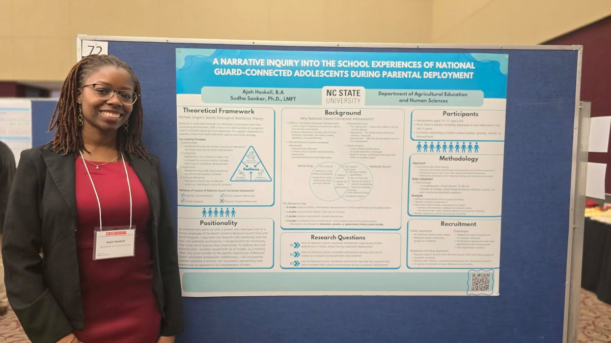 AHSNCState's tweet image. Proud of our AHS representation at today’s Graduate Student Research Symposium 👏🐺

✨  Ajah Haskell, Ryan Lundquist, and Madison Sullivan

We’re proud to see their hard work on display as they contribute to meaningful research and innovation. ❤️🐺

#NCState #ThinkAndDo