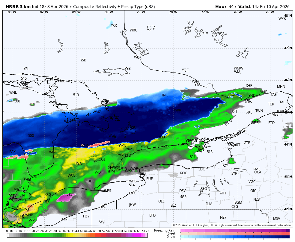 WxOntario1's tweet image. A period of snow is starting to become a real possibility Friday AM across parts of Southern #Ontario...

#OnWX #ONStorm