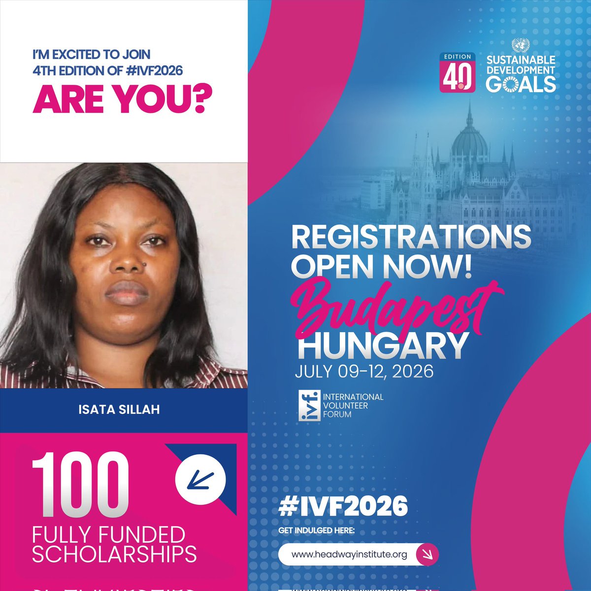 ypbuilders's tweet photo. We are excited to have our team member apply as a participant for the 4th Edition of the International Volunteer Forum (#IVF2026) in Budapest, Hungary, organized by the @Headway_isa Institute of Strategic Alliance Institute (#HISA). Congratulations! https://t.co/yW6nxaKKEB