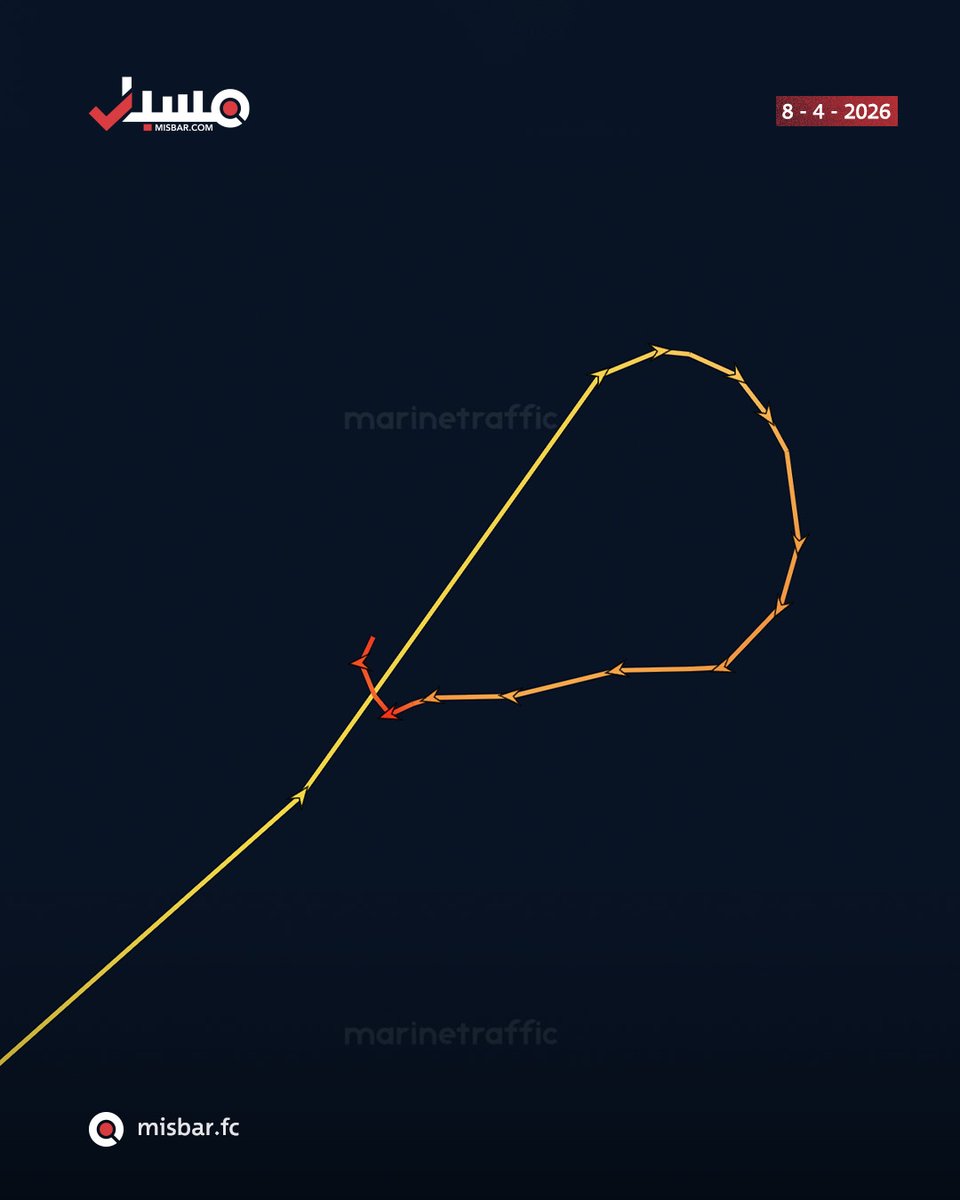 misbarfc's tweet photo. 📍 خريطة الأحداث | أظهرت بيانات الملاحة البحرية عبر موقع MarineTraffic، فشل ناقلة نفط في عبور مضيق هرمز، بعد تقارير إيرانية تفيد بإغلاق المضيق.

📌 وبحسب البيانات التي رصدها مسبار، فإن الناقلة AUROURA، التي تُبحر تحت علم بنما وتحمل رقم التعريف الدولي IMO: 9262912، غيّرت مسارها واستدارت بشكل كامل قبل عبور مضيق هرمز.

📌 ويشير مسار الناقلة إلى أنها كانت متجهة إلى ميناء خصب في سلطنة عُمان، قادمةً من ميناء غنتوت في الإمارات.