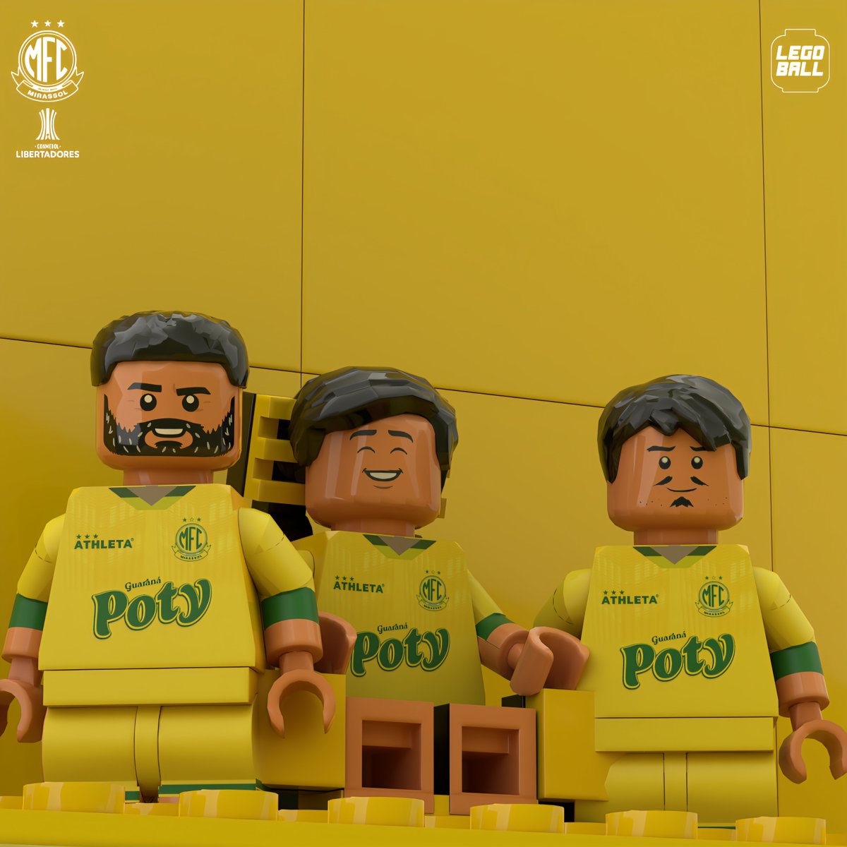 Legofootball's tweet photo. Hoje tem Mirassol na #Libertadores 

O Leão do interior já tá representando na fase de grupos e também aqui na página, em LEGO🧱⚽️ https://t.co/lNsmOecG5M