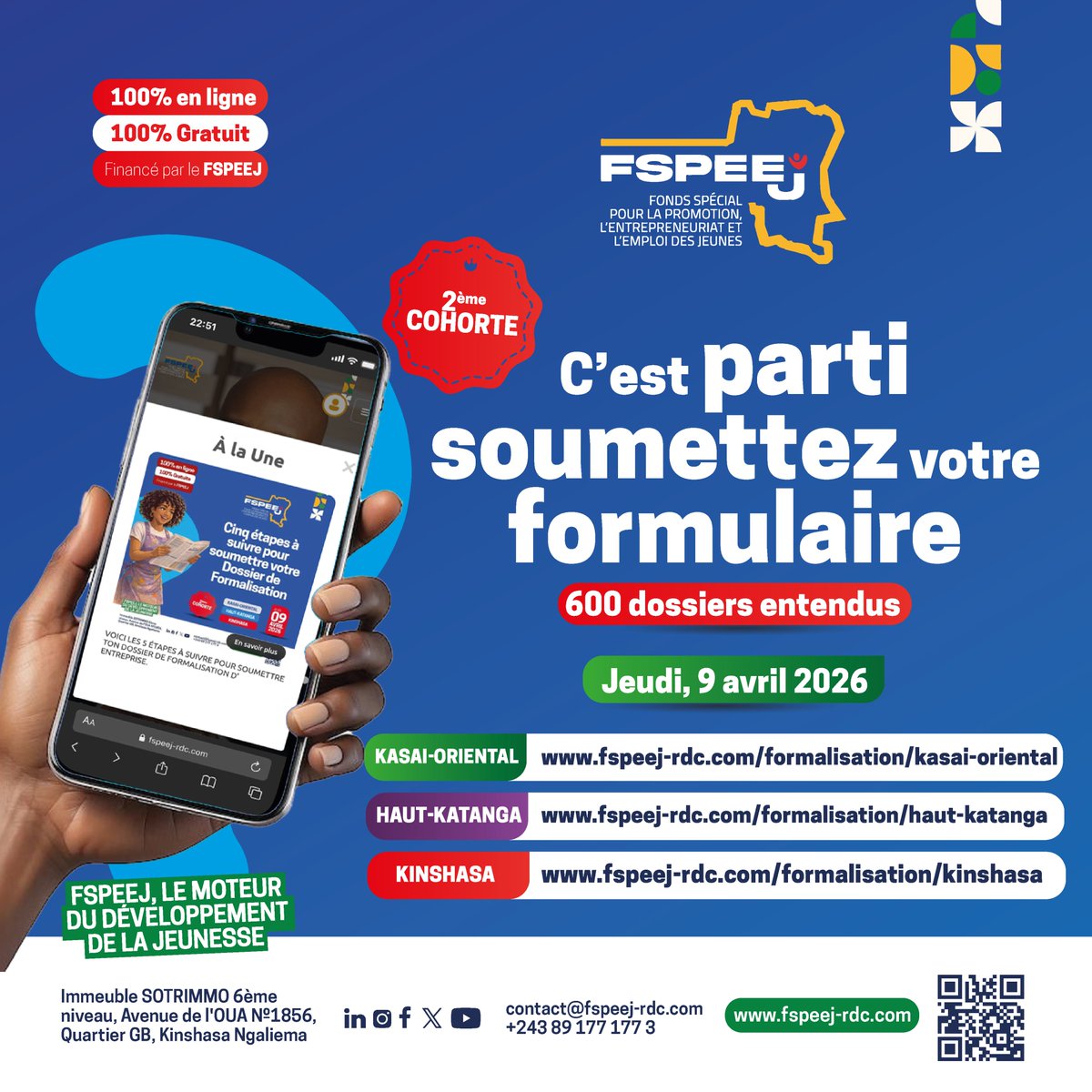Fonds Spécial pour la Jeunesse FSPEEJ-RDC tweet media