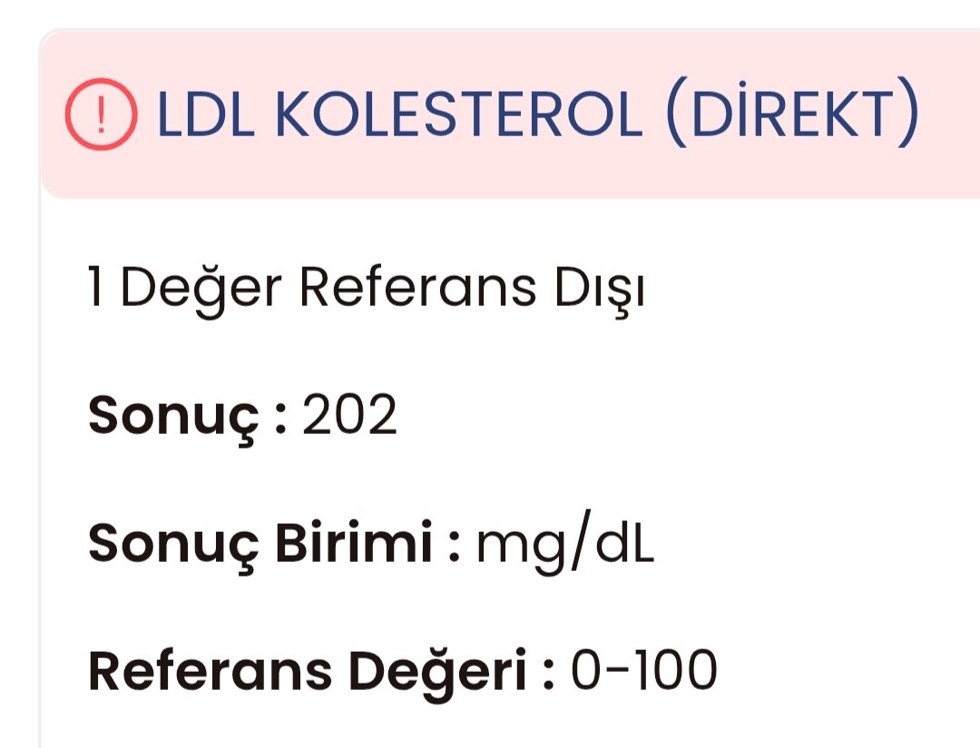 SYE17009's tweet photo. @hakanakelma Hocam benim sonuçlarda yüksek çıktı 😔ailede hast.hikayesi var 2024 %50 tıkalı çıkmıştı ilaclı BT ve sintigrafi çektirmiştim https://t.co/V47aMvX0Ax