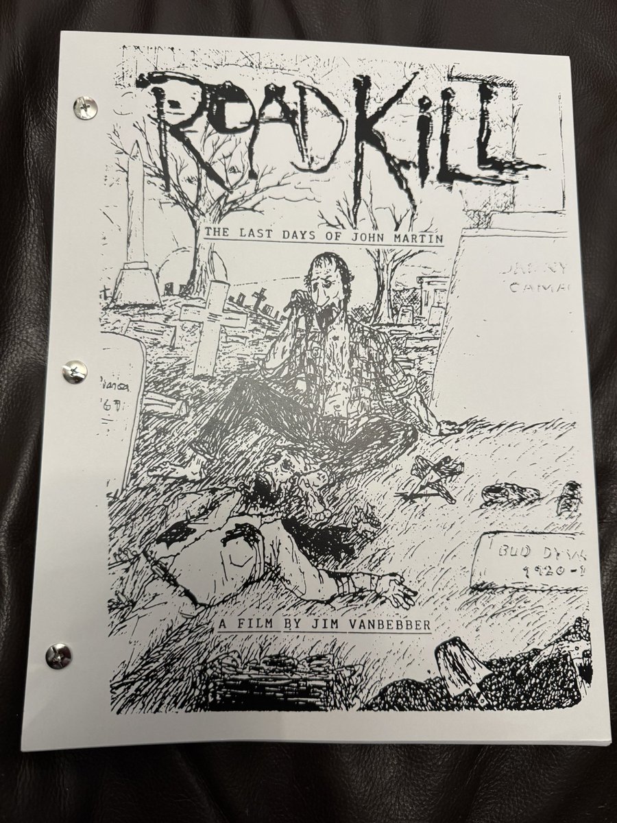 jasonimpey's tweet image. Awesome pickup from Strange Vice #roadkill #screenplay #script #jimvanbebber #thelastdaysofjohnmartin
