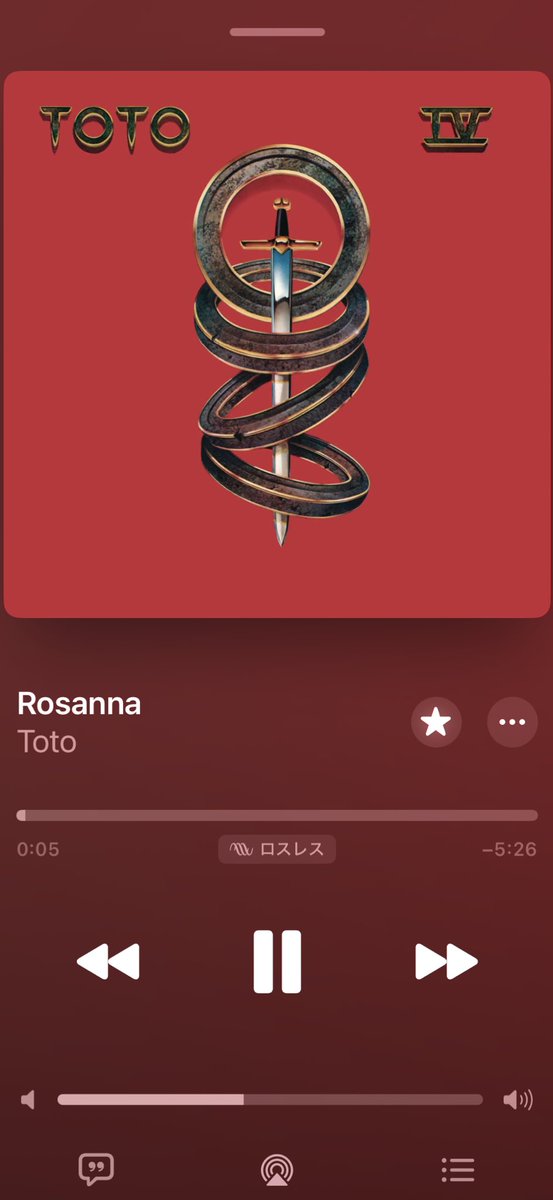 710Gozi's tweet image. 今朝の一曲
#Toto
#Rosanna
米国🇺🇸カリフォルニア州出身のロックバンド1982年リリースの4thアルバム
『TOTO IV ～聖なる剣』より