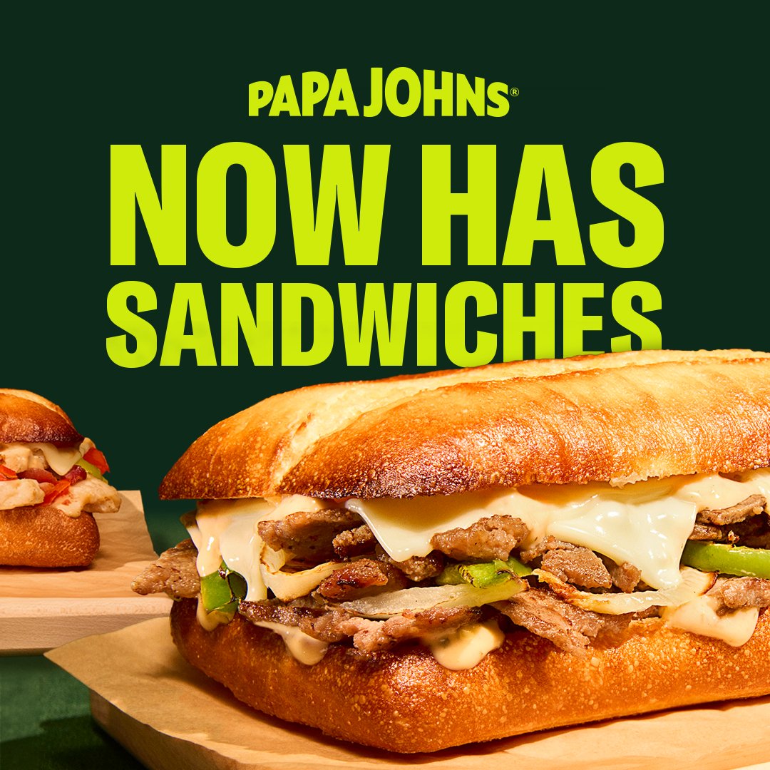 We put the same love into our sandwiches as we do our pizza. Come find out what that tastes like. Oven-Toasted Sandwiches, now at Papa Johns Puget Sound. ❤️🥖 papajohns.com

#PapaJohnsSandwiches #OvenToastedSandwiches #PapaJohnsPugetSound #PapaJohns
