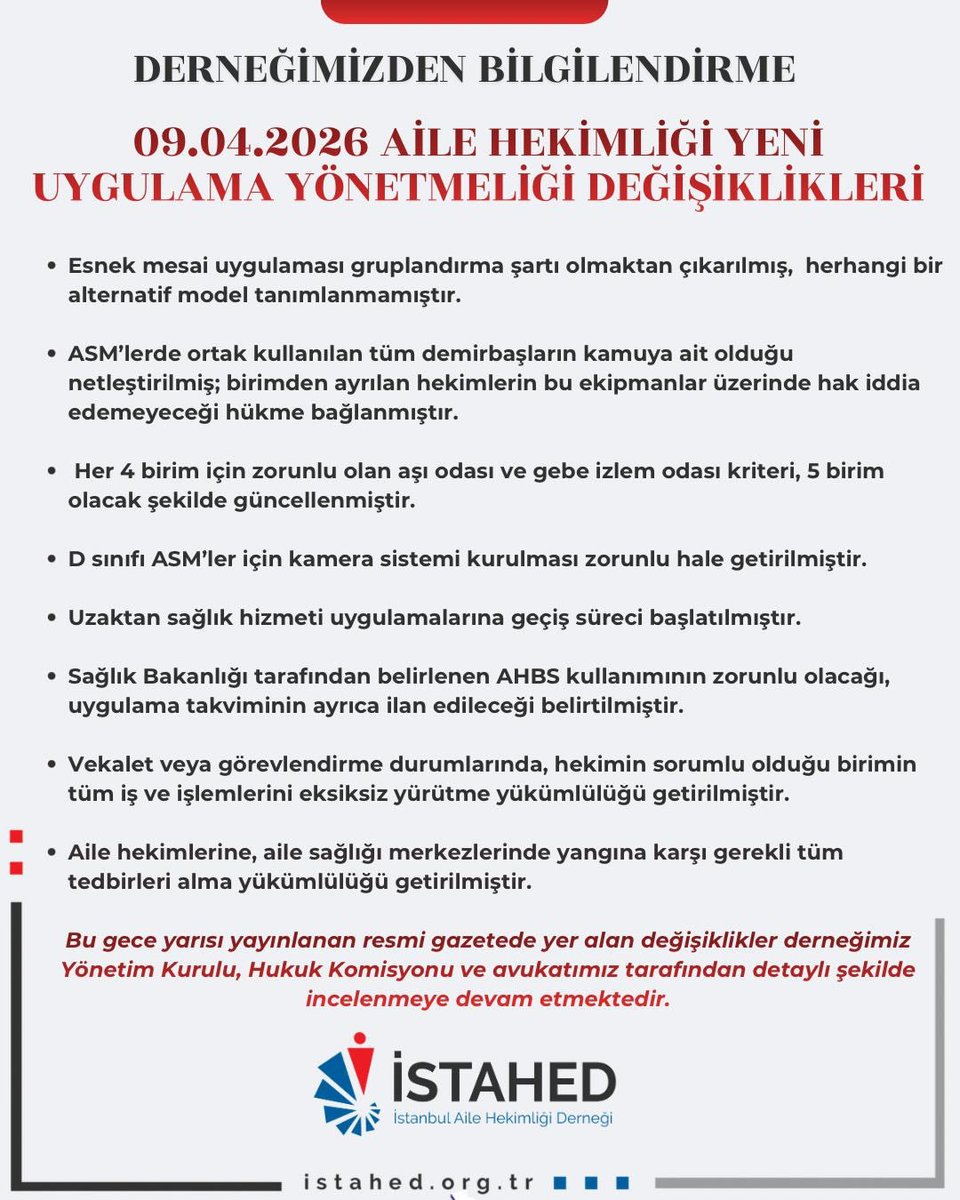 İstanbul Aile Hekimliği Derneği | İSTAHED tweet media