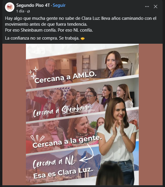 Los de morena están haciendo pre, pre, precampaña otra vez por Clara Luz en Nuevo León.
