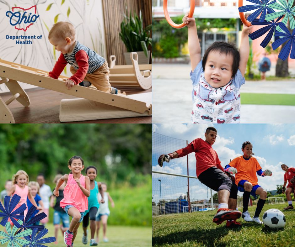 Different age groups require different amounts and types of physical activity each day. Check out what type of physical activity your child needs 👉bit.ly/3T9erU4.