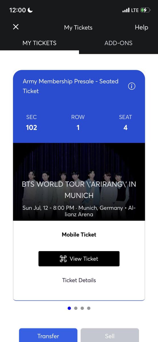 bbtixKPOPI7w's tweet image. #WTS  Selling 2 BTS tickets for Munich on July 12th.
Section 102, Row 1 — great view seats.

Selling at face value (€190 each).

If you’re interested, feel free to messages 

ARMY 💜
#BTS_ARİRANG #KpopFans #BTSİSCOMİNG
