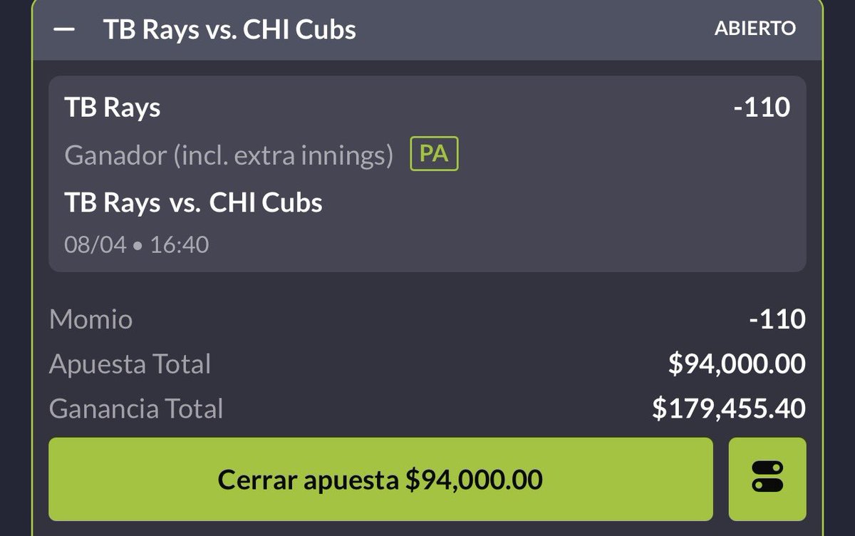 hugowx_'s tweet image. Voy con la jugada que sigue, le metí todo lo de Braves 🤠

Vamos por todas las canicas hoy 😈

#RaysUp (-110) #MLB ⚾️