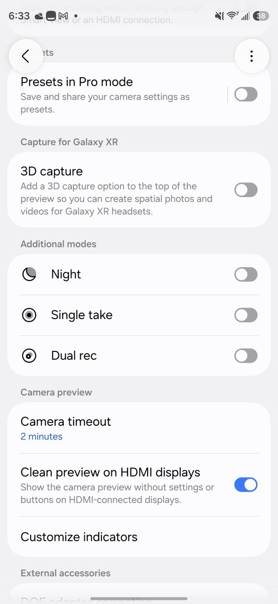 TechisodeTV's tweet photo. If you're wondering where Night mode, Single Take, and Dual Record modes went on your Galaxy S26 series? You can re-enable them by tapping these 3 toggles in the "Camera Assistant" submenu in the Camera Settings.

If you're wondering WHY they were removed...

1. Night mode features have been built right into the main photo mode so you don't really need a dedicated mode anymore.

2. Dual record mode has been baked into the main Video mode. Tap the quick settings grid icon while in Video mode, then scroll to the right in the menu and tap the tiny square within a larger square icon to select which type of Dual recording you want to use.

3. I don't know why Single take was pulled out of the main settings.

Bonus tip: Enabling the full Dual record mode from the Camera Assistant menu unlocks a bunch of extra features and I recommend using it that way.