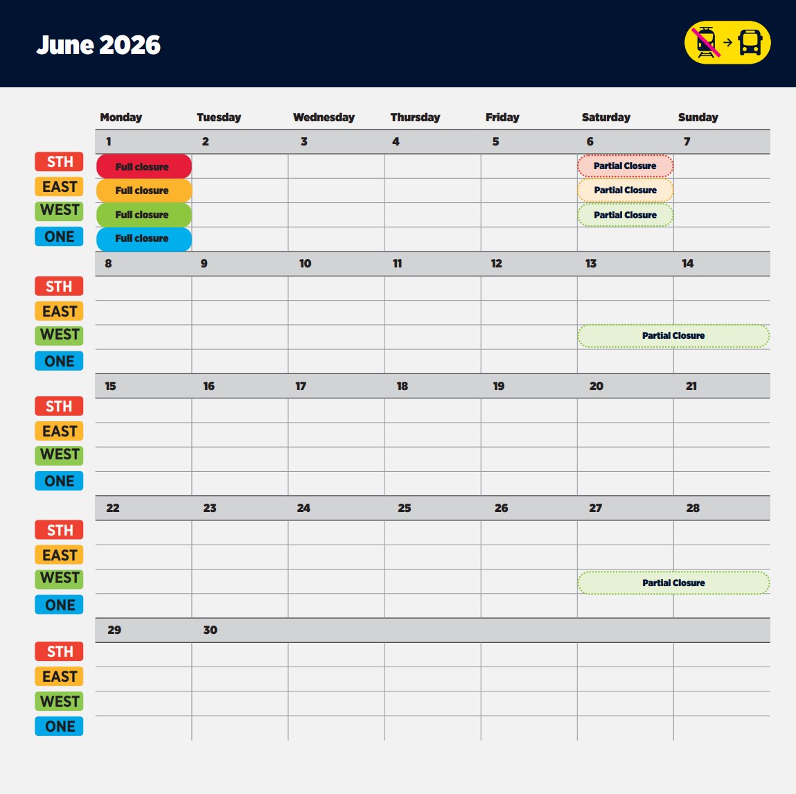 Network Rail Calendar.pdf #RailNews: Auckland Transport has updated its planned rail closures ...