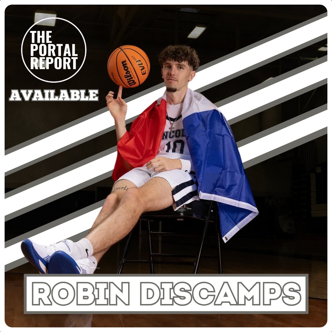rileyfrain's tweet photo. 🚨College Coaches🚨

6-foot-6 Lincoln (D2) guard Robin Discamps (@10kamps) is available in the portal with three years of eligibility left, he recently told @ThePortalReport.

France native made 27 appearances as a freshman, shooting 33% from three and 77% at the free throw line. https://t.co/KU2lJYeXK6
