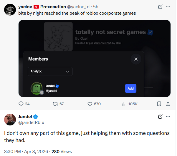 ralsei_the's tweet photo. @bitebynightdev Heres just proof from jandel too for anyone looking in the comments https://t.co/OP0Wh2LUWu