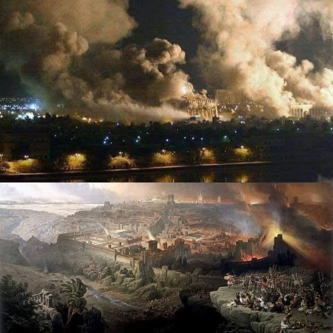 RusslyA's tweet photo. هل تعلم؟
بأن أورشليم سقطت بيد البابليين في ٤/٩ (بالتقويم البابلي)، وبغداد سقطت بيد الأمريكان في ٤/٩ أيضاً؟

لنقل إن تلك كانت مصادفة..

طيب.. هل تعلم؟
بأنه بعد سقوط أورشليم بيد البابليين، عين نبوخذنصر حاكماً عليها يدعى نبوزرادان، وكان ذلك في يوم ٧ من الشهر ٥، وفي ذات التاريخ (بتوقيت واشنطن) عينت أمريكا بول بريمر حاكماً على العراق؟؟

هل تعلم إن الحصار البابلي لأورشليم استمر لحين سقوط المدينة، وإن حصار بغداد استمر لحين سقوطها؟

هل تعلم، بأن الحاكم اليهودي صدقيا هرب شمالاً بعد سقوط مدينته أورشليم، وإن صدام حسين أيضاً هرب شمالاً، وألقي القبض على كليهما وتم سجنهما؟

هل تعلم، إن صدقيا تم اقتياده وهو مسلسل بسلسلتين (مذكور حرفياً بسفر الملوك الثاني)، وإن الإعلام صور صدام مسلسل بسلسلتين؟

هل تعلم إن لصدقيا ولدين، تم قتلهما وصدقيا حي؟
وإن لصدام ولدين تم قتلهما وهو حي؟

هل تعلم بأن صدقيا تم إعدامه في السجن، وصدام كذلك؟

هل تعلم..
إن البابليين حينما احتلوا أورشليم دمروا قصورها ونهبوا كنوزها وفتحوها للسرقة..
وكذلك فعل الأمريكان بالعراق؟

هل تعلم إن بابل أخيراً سقطت بيد الفرس؟
كما سقط العراق بأيديهم اليوم؟ 

هل كل هذه مصادفات؟ 

للمزيد من هذا، إقرأ روايتي #غريب_في_السوربون.

--------------------------------------
المصادر: #سفر_الملوك_الثاني (أصحاح ٢٥) و #سفر_إرميا. 

#رسلي_المالكي
