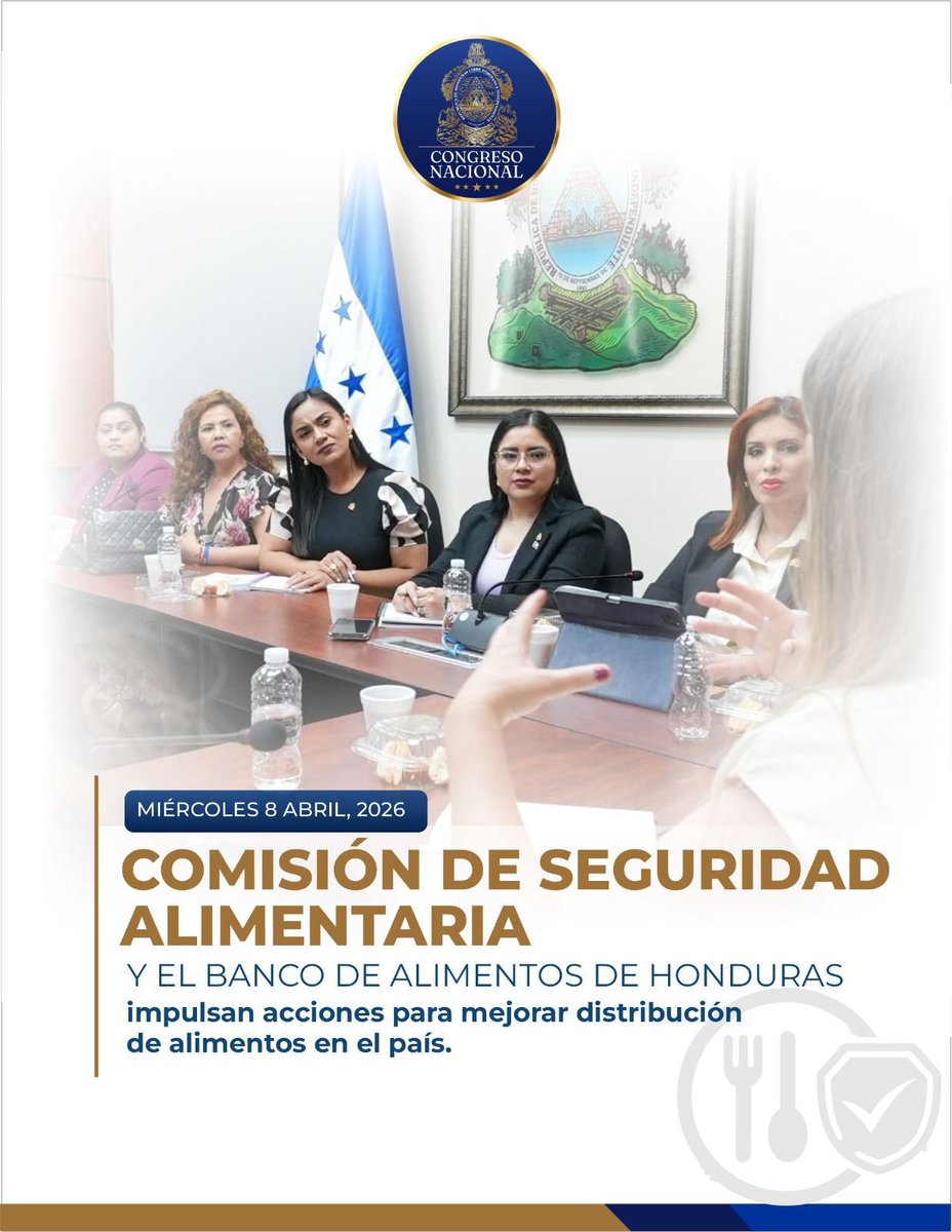 hn_congreso's tweet photo. La Comisión de Seguridad Alimentaria presidida por la diputada Alejandra Burgos, sostuvo una reunión de trabajo con representantes del Banco de Alimentos en Honduras (BAH), en la que se abordaron acciones orientadas a fortalecer el apoyo a poblaciones vulnerables y mejorar la distribución de alimentos en el país.

Un Nuevo Congreso por Honduras.