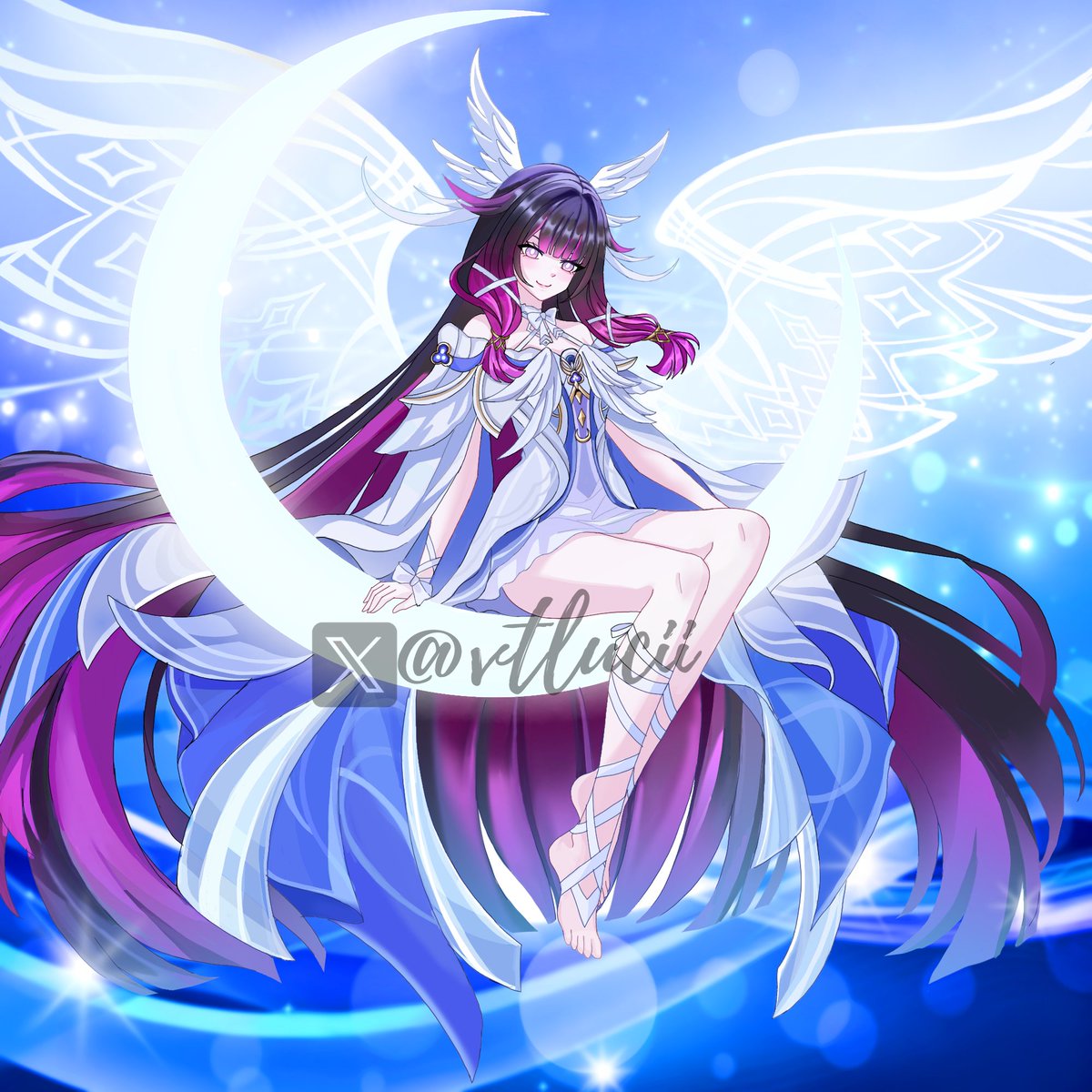 vtlucii's tweet photo. Calm, radiant energy wrapped in soft starlight 💫💙
Done this Artwork for my Friend, would love to hear your thoughts❤️

#commissionsopen #artmoots #artshare #ENVtubers #characterdesign #luciiart #Artistontwitter https://t.co/LVYj0TBVXd