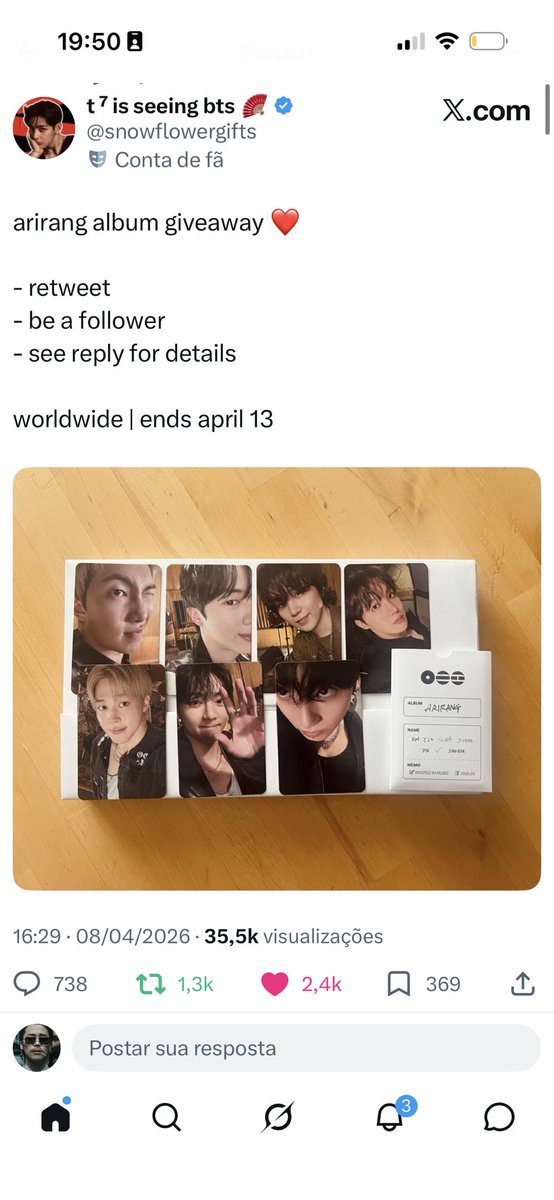 sofis⁷ 🪭 VAI VER O BTS tweet media