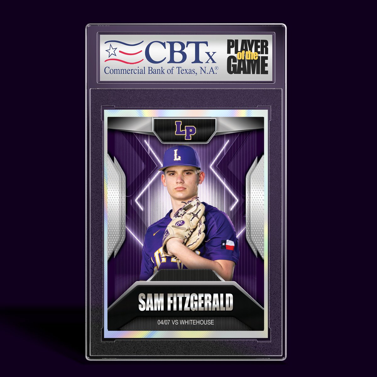JAMDigitalMedi1's tweet photo. Our Commercial Bank of Texas Player of the Game is Sam Fitzgerald. Fitzgerald had an outstanding night on the mound against Whitehouse going 8 innings, allowing 1 earned run on 4 hits with 3 walks and striking out 4.@lufkinbaseball1 https://t.co/oZZxjMmf3g