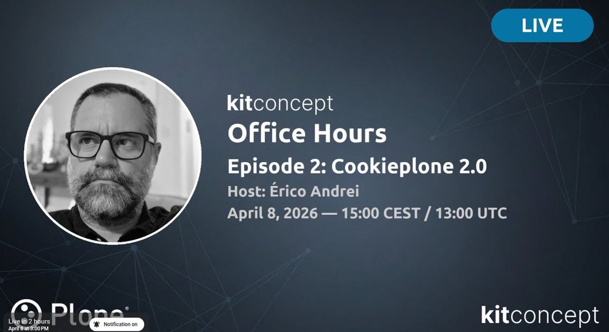 Plone CMS tweet media