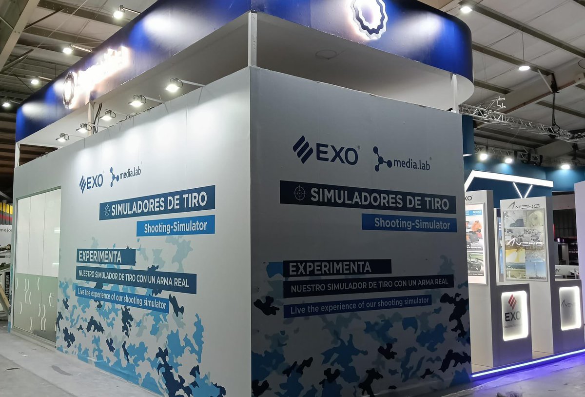 MediaLabARG's tweet photo. Donde hay innovación, tenemos que estar. ✈️

Junto a @exoargentina estamos presentes en el pabellón argentino de @FIDAE_OFICIAL con nuestro simulador de tiro con pistolas, acercando experiencias que transforman la manera de entrenar y aprender. https://t.co/4h3Ymc2Ymj
