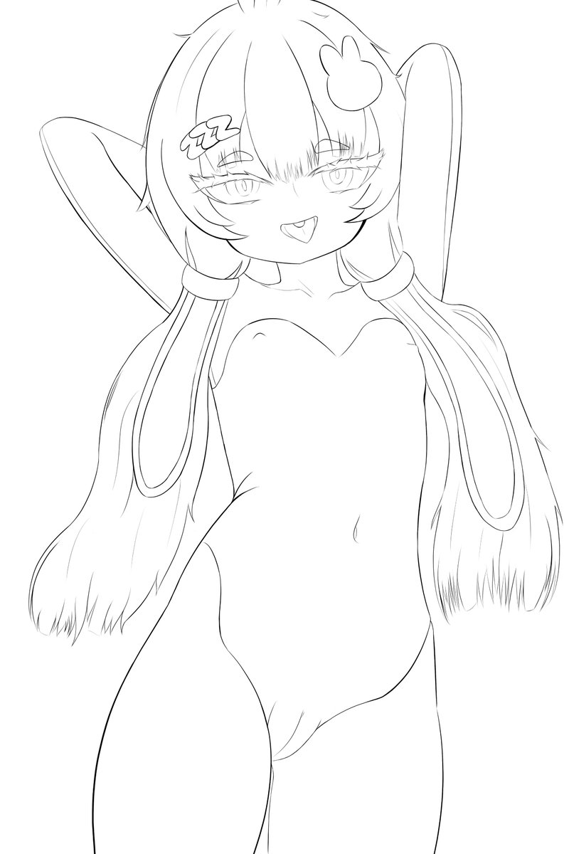 defective__'s tweet photo. @fuwieek #Fuweeky Line art for Reverse Bunny, when is the discord available again? https://t.co/7XeHNS1KZm