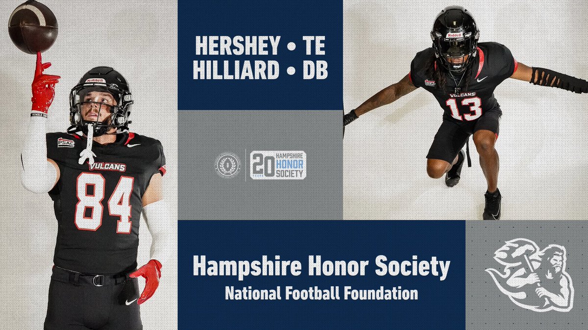 calvulcans's tweet photo. FB: Tight end Rowen Hershey, defensive back Rafiqe Hilliard recognized by NFF Hampshire Honor Society

🔗 https://t.co/65obJznbkE https://t.co/mCD2IMhdda