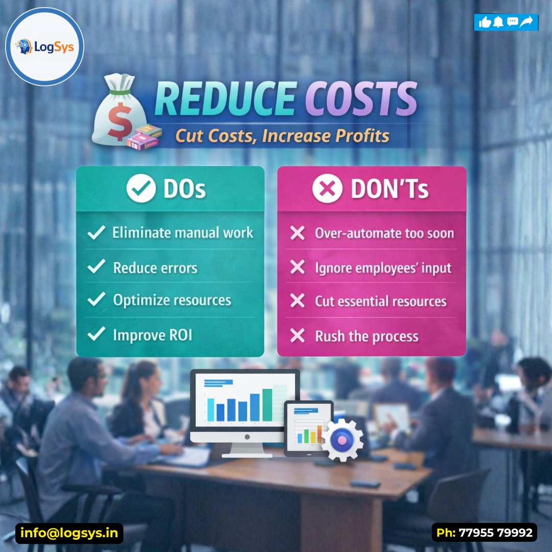 logsyss's tweet image. Cut costs, not quality. 💼📉
#ReduceCosts #BusinessGrowth #SmartWork #ERP #Automation #ProfitBoost #LogSys