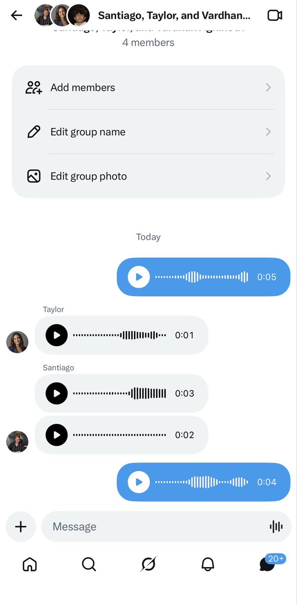 Voice Notes on XChat with my crew
Nice work by our <a href="/chat/">XChat</a> team 🤝