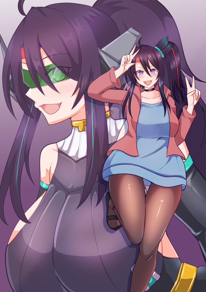 うちのこ変身ヒロインの烏丸玲ちゃん(変身後:ミラージュイクリプス)ですね

https://t.co/UwtnOUHgMR 