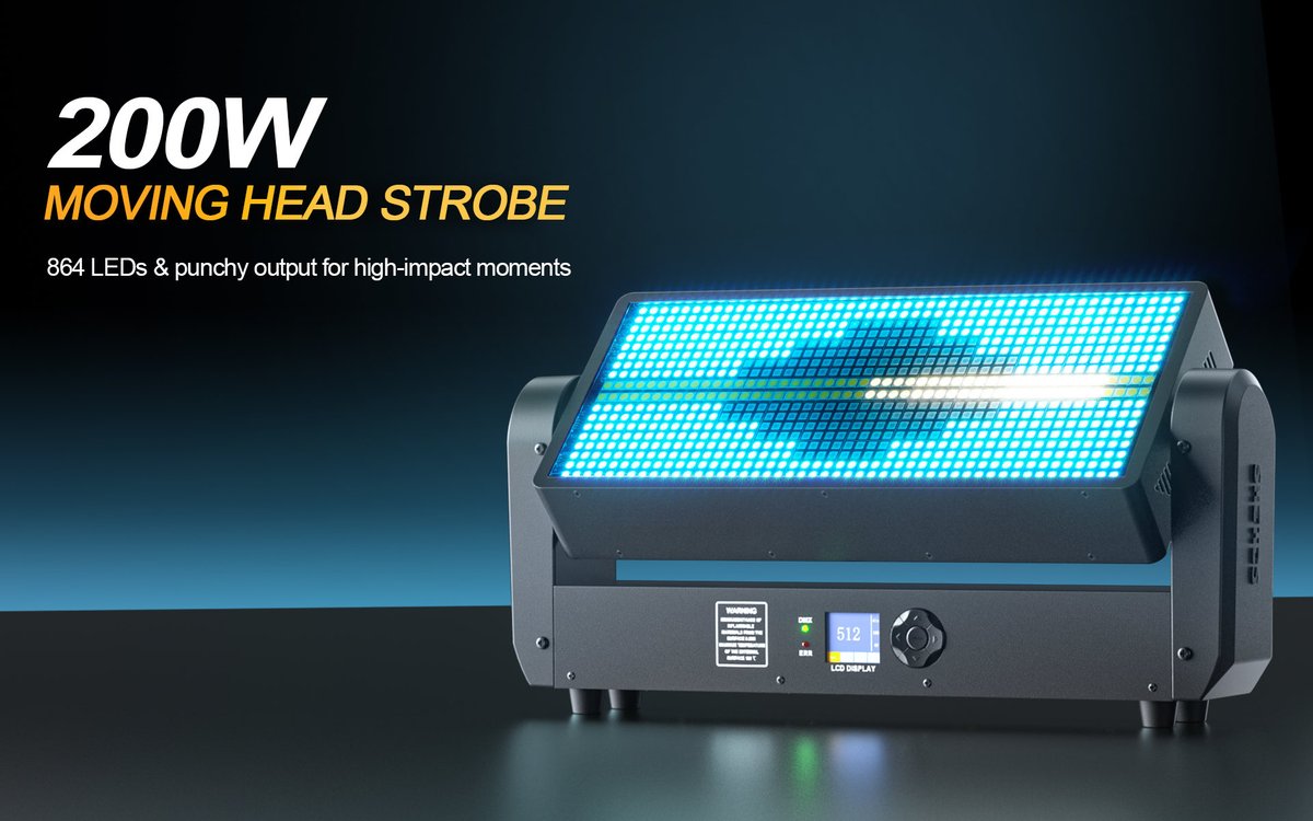SHEHDS_Stage's tweet image. Powerful Strobe | Instant
Meet the new 200W LED Moving Head Strobe Light
✅ Matrix effect + wash light
✅ Built for stage, club, and DJs
✅ Clean strobe, instant impact

Upgrade your light show.
👉 Follow us learning more stage light
#shehds #stagelight #djlight #strobelight