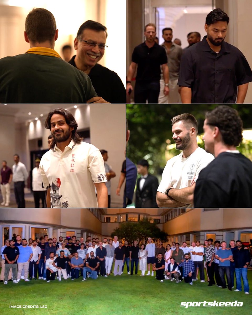 Sportskeeda's tweet image. LSG owner Sanjiv Goenka gives a warm welcome to his team, hosting a special dinner in Kolkata! ❤️🍽️

#IPL2026 #Kolkata #LSG #Sportskeeda