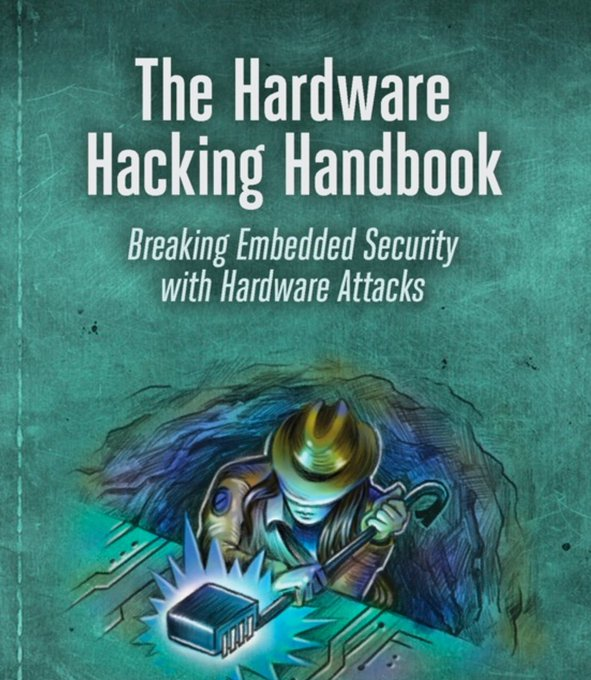 cybergirl_io's tweet photo. The Hardware Hacking Handbook: Breaking Embedded Security with Hardware Attacks.  
You’ll learn: 
•  How to model security threats, using attacker profiles, assets, objectives, and countermeasures; 

•  Electrical basics that will help you understand communication interfaces, signaling, and measurement; 

•  How to identify injection points for executing clock, voltage, electromagnetic, laser, and body-biasing fault attacks, as well as practical injection tips; 

•  How to use timing and power analysis attacks to extract passwords and cryptographic keys; 

•  Techniques for leveling up both simple and differential power analysis, from practical measurement tips to filtering, processing, and visualization.  

Download: https://t.co/MsURY13ABZ 

Follow @cybergirl_io