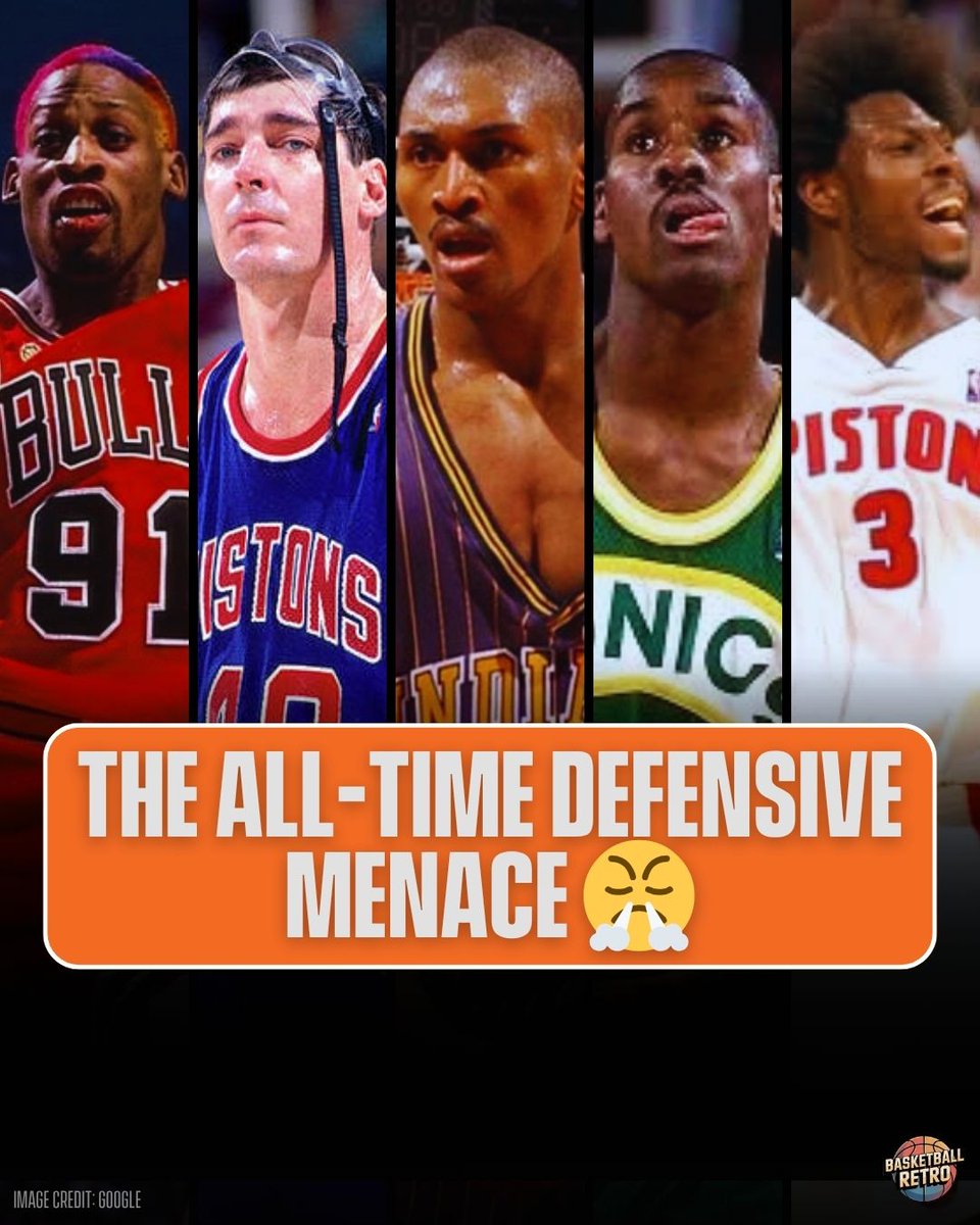 _RetroBB's tweet image. Dennis Rodman, Bill Laimbeer, Ron Artest, Gary Payton, and Ben Wallace in one team is pure CHAOS! 🔥

#basketballretro #nba #bulls #pistons #pacers #sonics #basketball