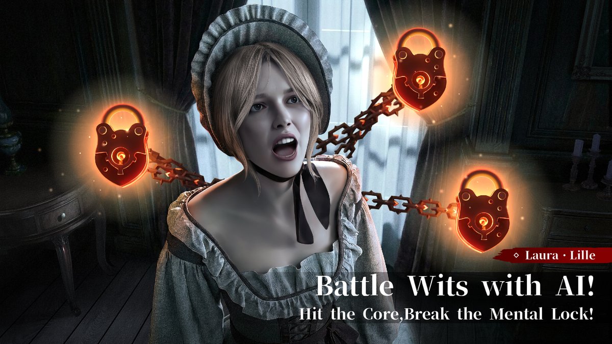 GamercuryAI's tweet photo. Battle with AI! Hit the Core, Break the Mental Lock!
Every Heart Lock you crack holds a vital clue. Collect the pieces, connect the dots, and forge the ultimate lead. Use your silver tongue to corner the killer and close the case! #SherlockHolmes #aigaming https://t.co/t9supIOJmK