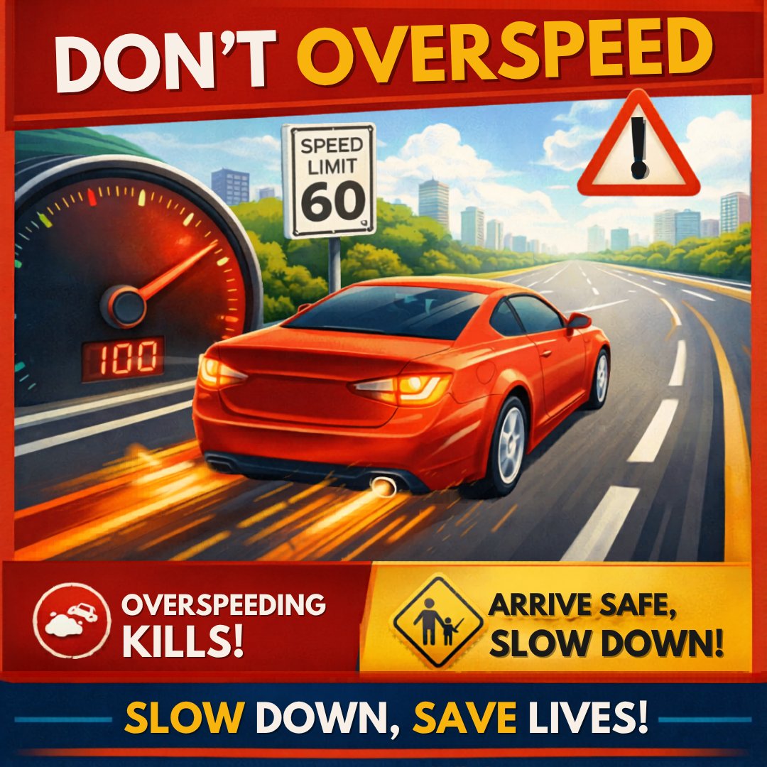 cpamritsar's tweet photo. Speed thrills for a moment, but one mistake can change everything. Respect speed limits, stay in control and protect the lives around you.
#DontOverspeed
#RoadSafety https://t.co/i06xzTKNsM