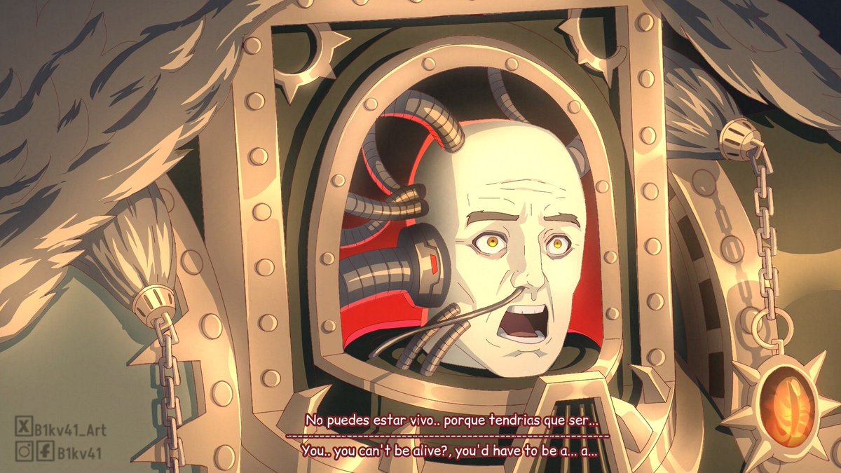 B1kv41_Art's tweet image. [ ESP/ ENG] the end of the fight between Horus and the emperor in a nutshell

#WIP #Warhammer40k #WarhammerCommunity #HorusLupercal