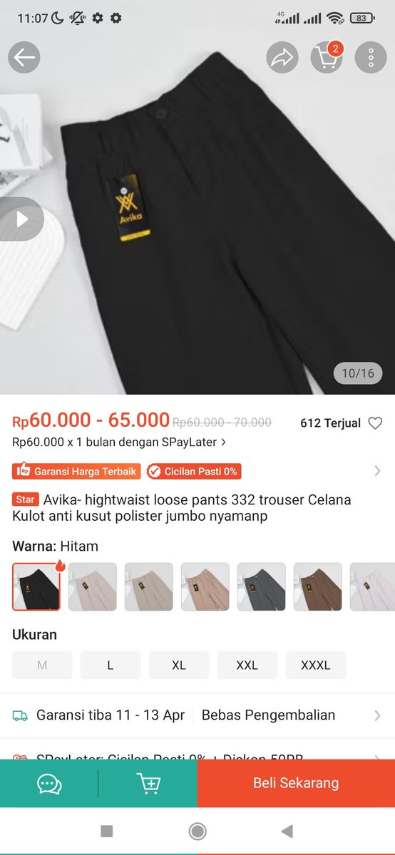 strangerjeann's tweet photo. @pinkeuside ini ka, celana brand avika baru beli  akhir Maret pakai 3x aja size XL

jual satu set sama blouse 55k aja https://t.co/NmQtyYqMaH