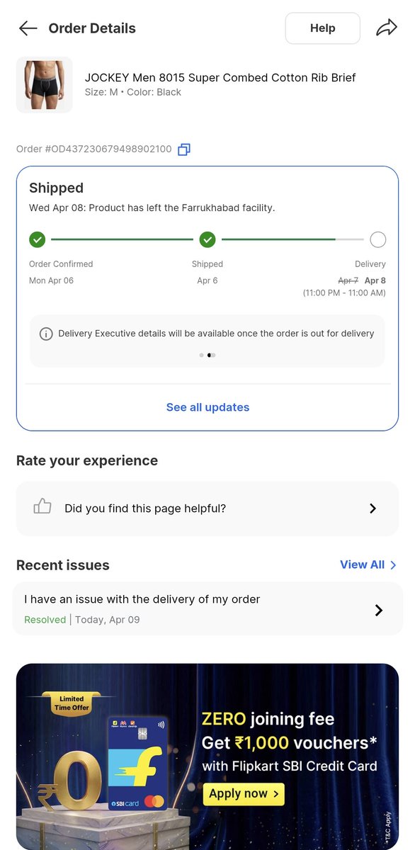 pushpendra5554's tweet photo. So bad experience with @Flipkart 
Order jo 6 ko confirm kiya tha jo second day delivery tha matlab 7 ko aaj 9 ho gayi. Abhi tak delivery nahi hui. Sorry likh kar bhej dete. Koi main reason tak nahi bata rahe. Aur review mein puchh rahe. Kya apki samasya ka samdhan ho gaya. https://t.co/4TBzMv3YPU