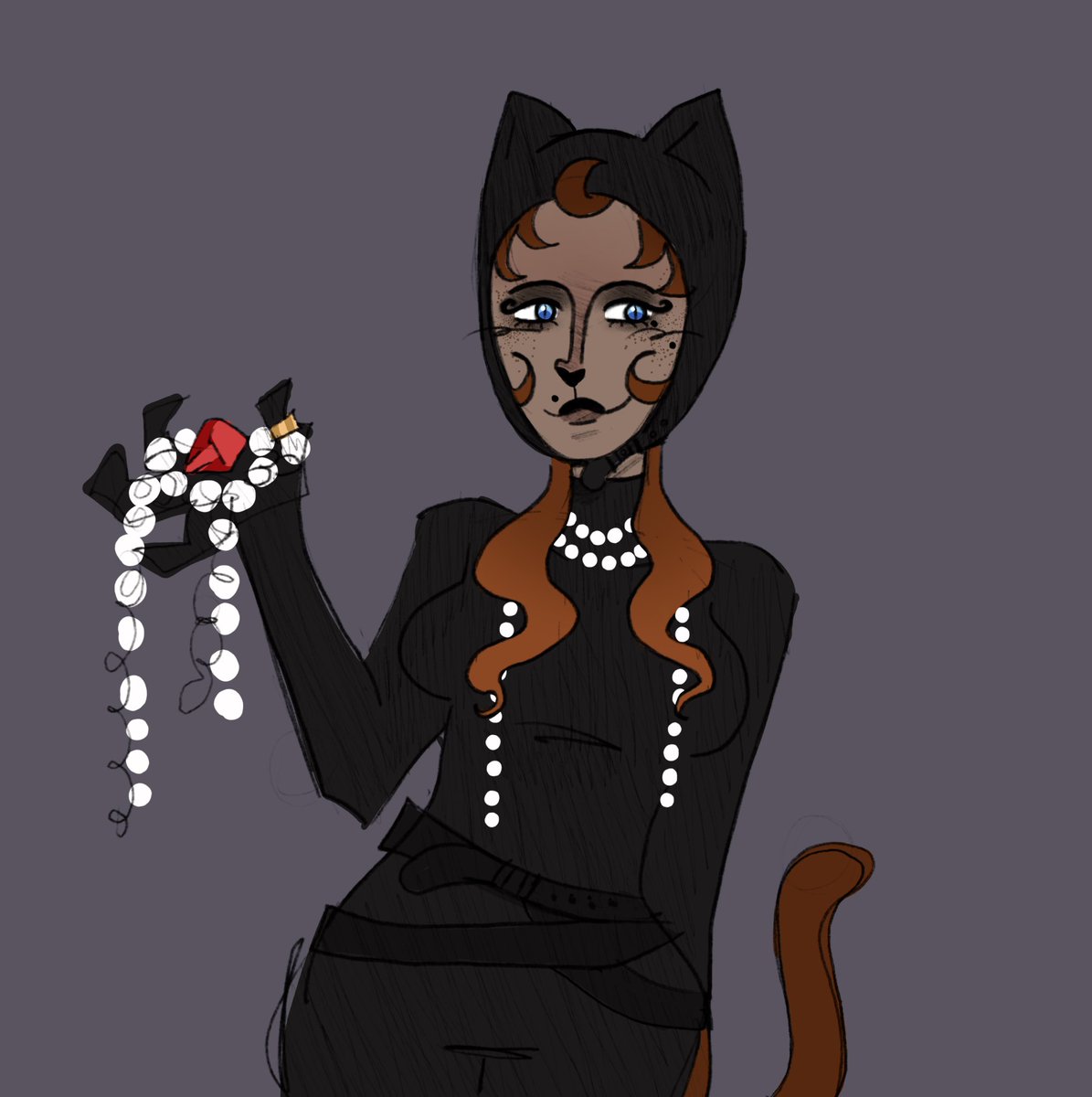 vamptoon's tweet photo. cat burglar #oc named Kathrine (Kat) also known by her code name Catastrophe !! She takes what she wants. #bigredjewel https://t.co/OOtyGZsj9q