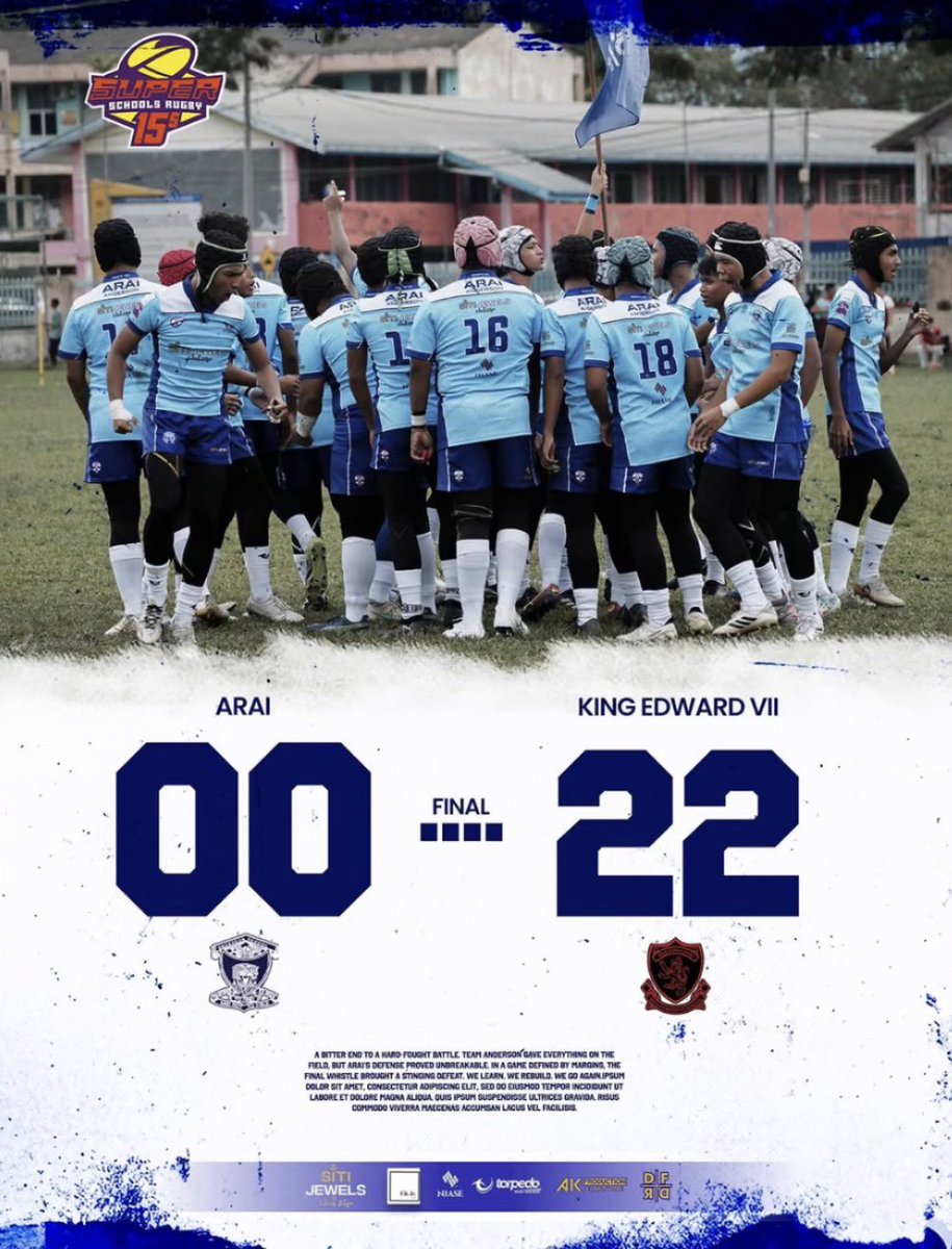 Sbnrnya, menang dengan STAR tu rasa okay2 je. Sebab tahun lepas dah menang (kah)

Tapi dengan KE ni vibe rival dia lain sikit

Maklum ler kami sama2 skolah British, sesama Tigers ongkate (kah)

Takpelah kalah semalam, Kita buat balik

Once an Andersonian, always an Andersonian